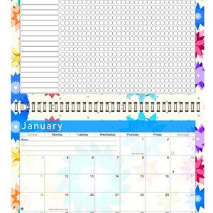 2027 Monthly Desktop/Wall Calendar/Planner - Habit Tracker (Edition #01)